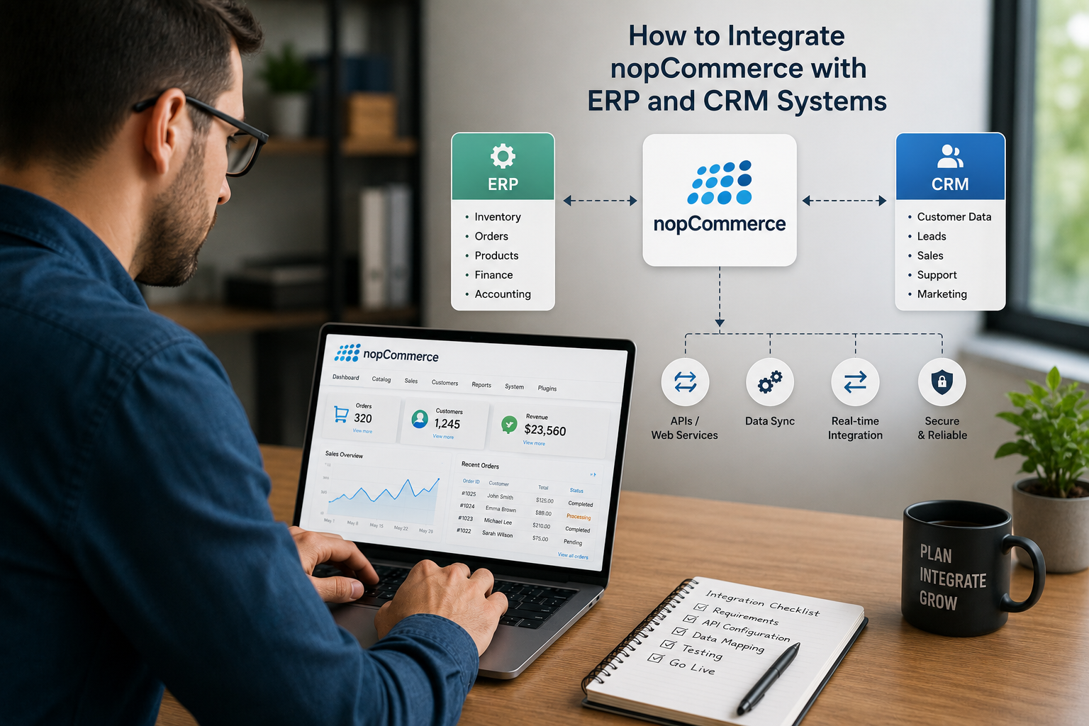 How to integrate nopCommerce with ERP and CRM systems — Satyanam Info Solution